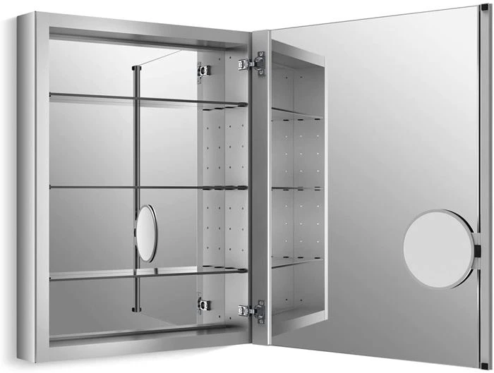 Mirror Cabinet With Tempered Glass Shelves
